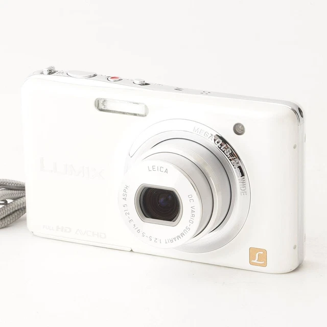 PANASONIC LUMIX DMC-FX77 Blanco SD32GB Funciona EUR 172,57
