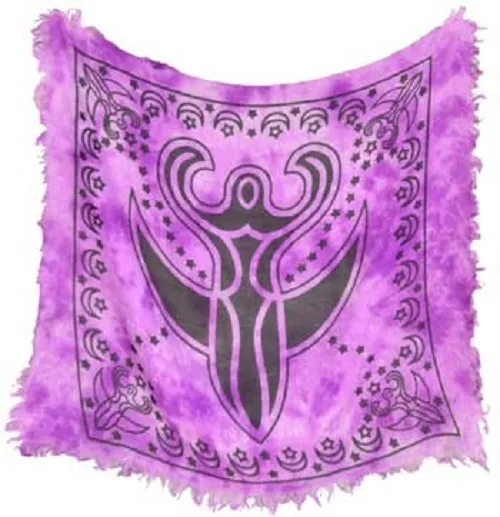 18" Purple Tie Dye Goddess Altar Cloth Wiccan Pagan Altar Supply #94