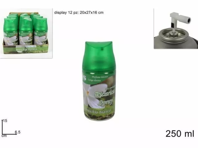 Deodorante Spray Profumi Ambiente Muschio Bianco Per AIR WICK/Glade set 12 pezzi