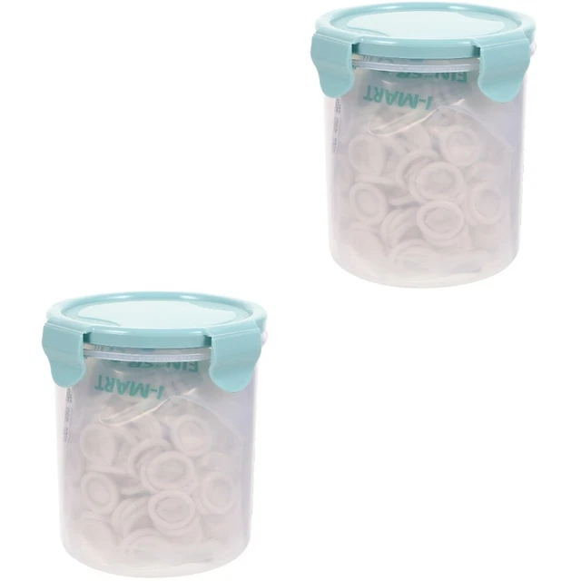 2 piezas 1 olla desechable dientes de látex natural y puntas de dedos antiestático