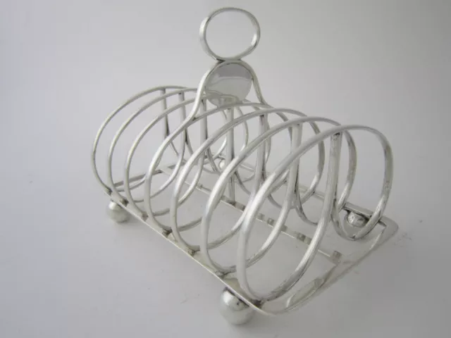 Heavy Antique Victorian Sterling Silver Toast Rack - 1842 by R.W. Elliott