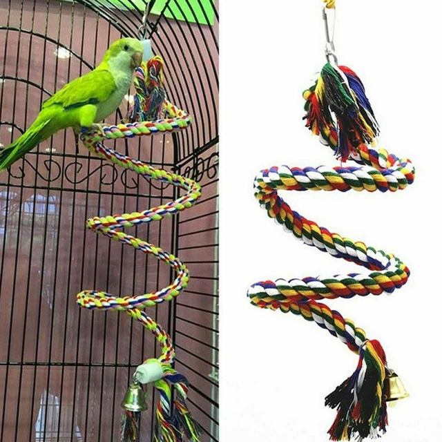 Hanging Bird Cage Cotton Rope Bird Swing Perch - Hanging Parrot Toys For Small Birds Cage Accessories Bird Cage Swings