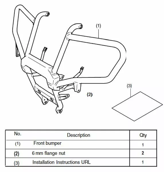 20222024 OEM GENUINE Honda TRX420 Rancher Front Bumper 08P70HR3HA0