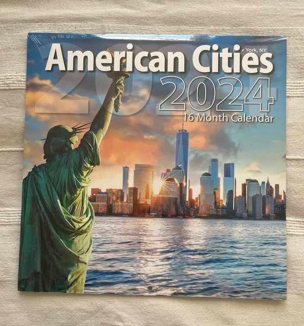 AMERICAN CITIES 2024 16 Month Wall Calendar NEW 12.95 PicClick