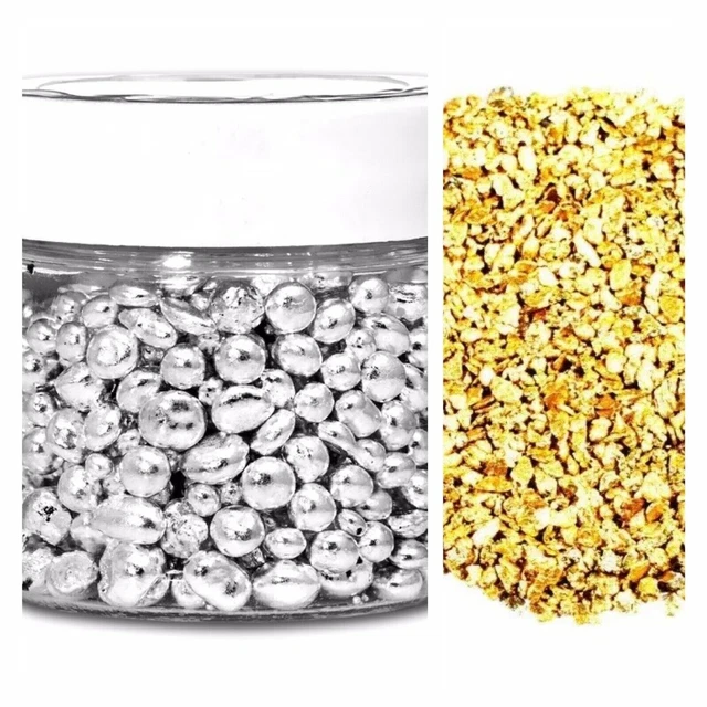 1 Troy Oz .9999+ Fine Silver Shot+10 Piece Alaskan Yukon Gold Nuggets