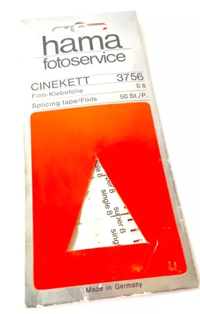 HAMA FOTOSERVICE CINEKETT 3756 Kit collage Splicing cinéma film SUPER 8 50 pcs