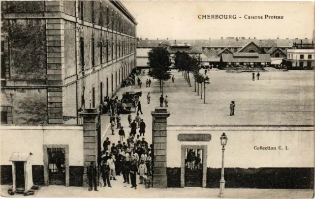 CPA AK Militaire Cherbourg - Caserne Proteau (362634)