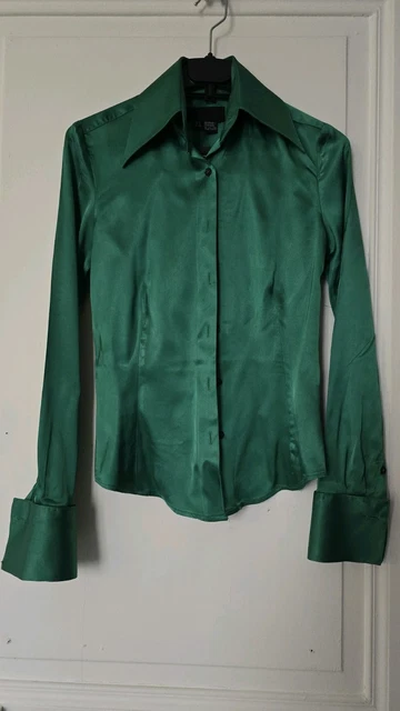 Chemisier Femme Satin Manches Longues Avec Nœud - Modèle Toocool VB-19151, Neuf Avec étiquettes