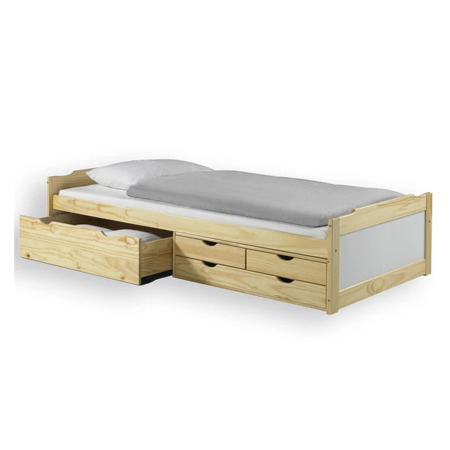 Lit Mezzanine Gautier Calypso – 2 Lits, Rangements, Bureau – Aulne