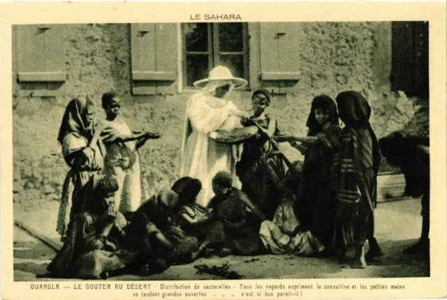 CPA AK OUARGLA - Le Gouter au Desert ALGERIA (794214)