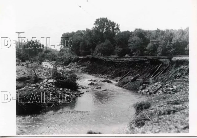 9E326 Rp 1972 Western Maryland Railroad Flood Washout Cranberry Md Mp32.1