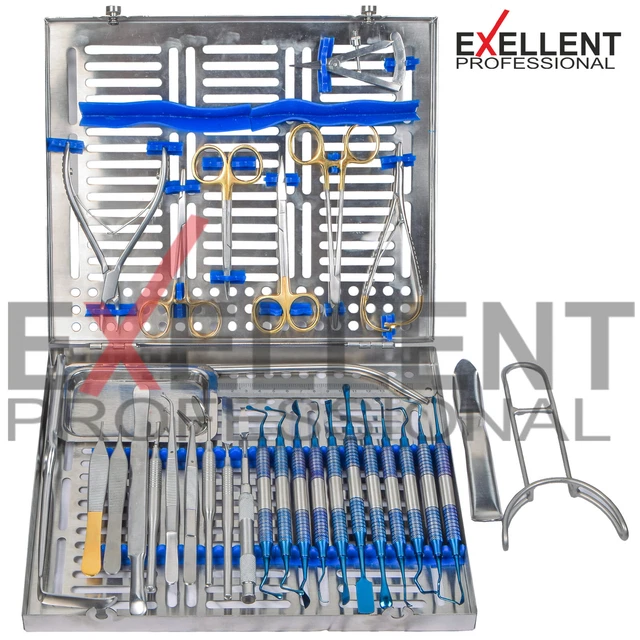 33 Pcs Advanced Dental Implant Oral Surgery kit Implantology Surgical Instrument 33 Pcs Advanced Dental Implant Oral Surgery kit Implantology Surgical Instrument