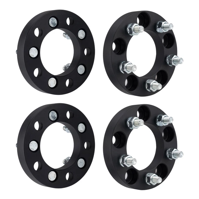 4pcs black 1'' 5x4.75-5x4.5 wheel spacer 12x1.5-87.1 fits  Chevrolet Corvette