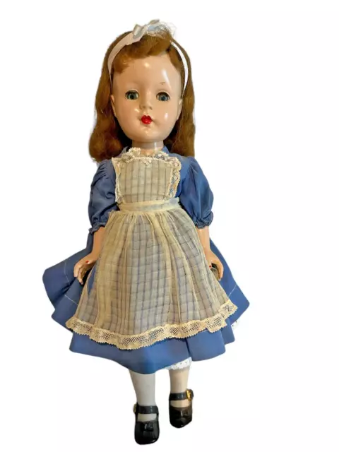 VTG 1950's"AMERICAN CHARACTER "SWEET SUE"ALICE IN WONDERLAND"DOLL 15" ORIG DRESS