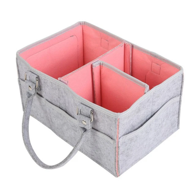 Large Baby Diaper Caddy Organizer & Storage Bin Portable Nursery Holder Bag