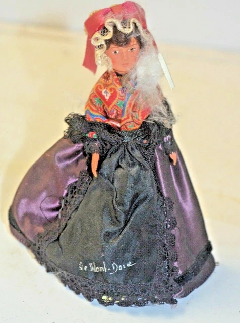 ANCIENNE POUPEE SOUVENIR Sujet Figurine Pas Porcelaine Biscuit Breton