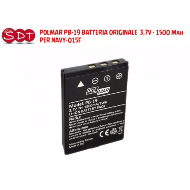 POLMAR PB-19 BATTERIA ORIGINALE  3,7V - 1500 Mah PER NAVY-015F