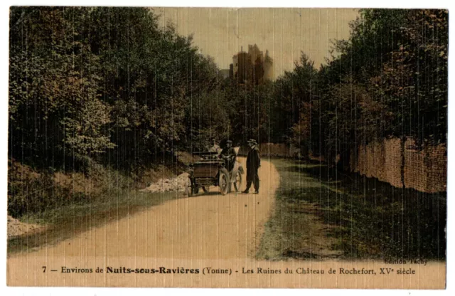 CPA 89 - NIGHTS UNDER RAVIERES (Yonne) - ruins of the Château de Rochefort (plotted)
