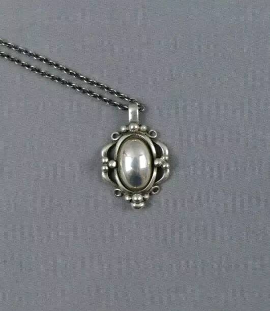 Georg Jensen # 1989 Anhänger Kette Sterling Silber Charm