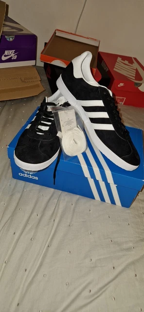 Adidas Gazelle Originals Mens Shoes Trainers UK 12.5 EU 48  Black New & Boxed