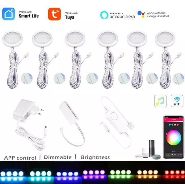 lot Smart Zigbee RGB LED Kitchen Counter Light Under Cabinet Lamp for Home