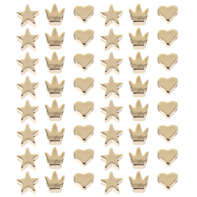 90 Pcs Gold Spacer Beads Scattered Beads DIY Material Bracelets Beaded Glossy