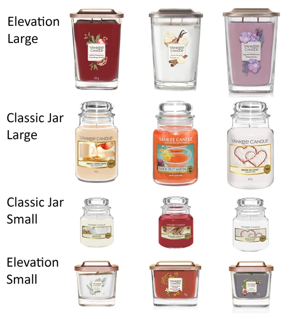 SCENTED CANDLE YANKEE Candle Collection Large & Small Jar Multiple