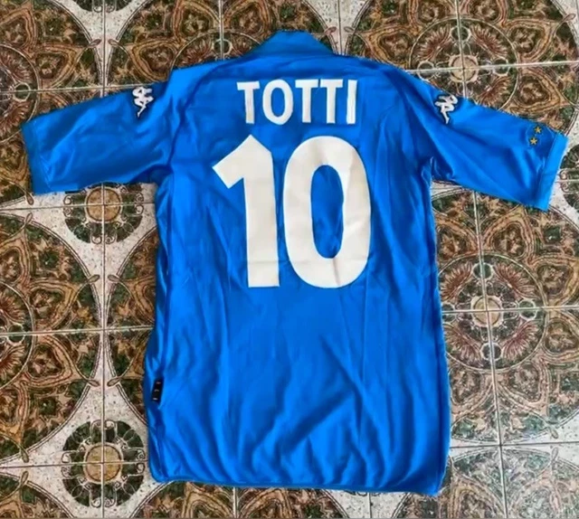Maillot Italia 2000 - Totti #20 - Kappa - Bleu Domicile - Taille S - Issued/Non Porté En Match