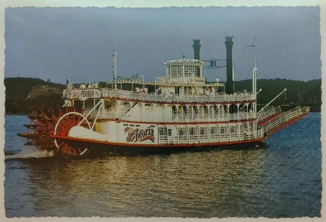 Vintage Peoria IL Spirit of Peoria Riverboat Steamboat Paddlewheel Deck of Cards