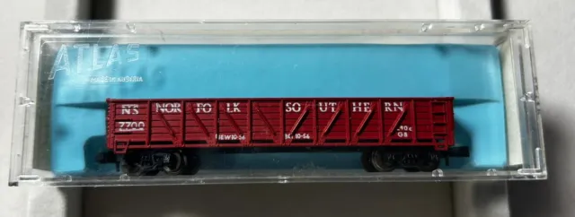 Atlas N Gauge N Scale 2231 Gondola, 40 Foot Red Norfolk Southern #7700 NIB