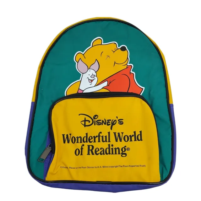 Vtg Disney Winnie The Pooh Wonderful World Of Reading Piglet Children's Bookbag