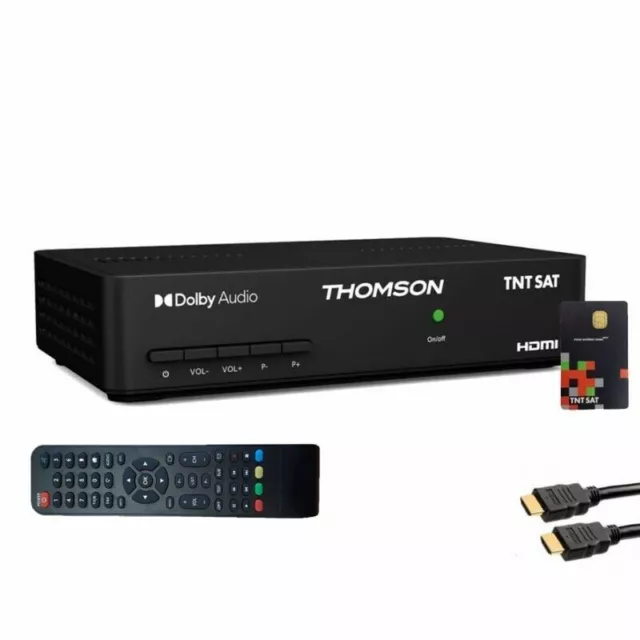 Pack Récepteur TV Satellite Full HD THOMSON THS806 + Carte d'accès TNTSAT + Câbl