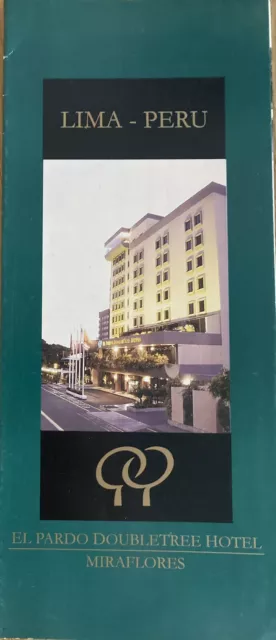 1990s EL PARDO DOUBLETREE HOTEL LIMA PERU BROCHURE  TRAVEL FOLDER VINTAGE