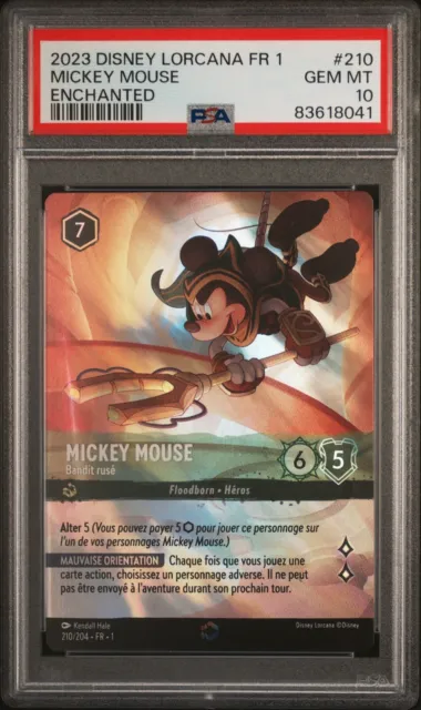 Mickey Mouse enchantée Disney Lorcana 210/204 - POP 5 - FR 1 - PSA 10