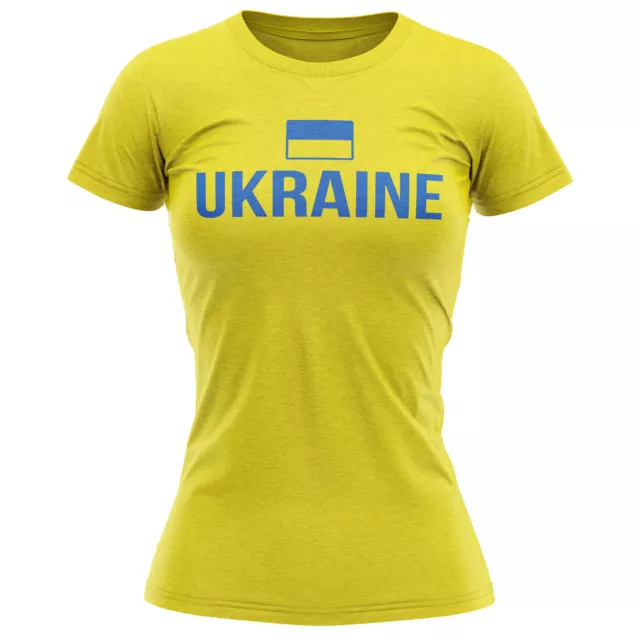 Ukraine Flag Supporters Womens T Shirt Football Country National Team Soccer Her