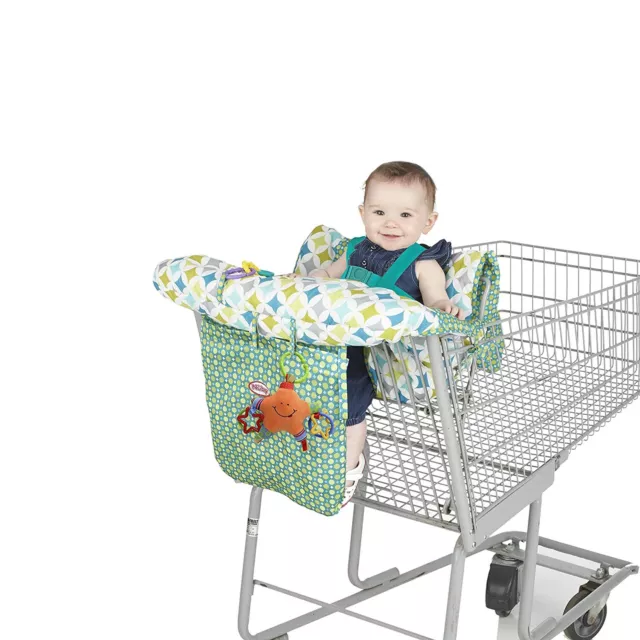 Nuby 2-in-1 Universal Size Shopping Cart & High Chair Cover -Installs in Seconds