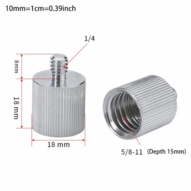 1 pz 5/8\\\ a 1/4\ Adpater per 1/4 livello filo e telemetro 5/8\ supporto treppiede