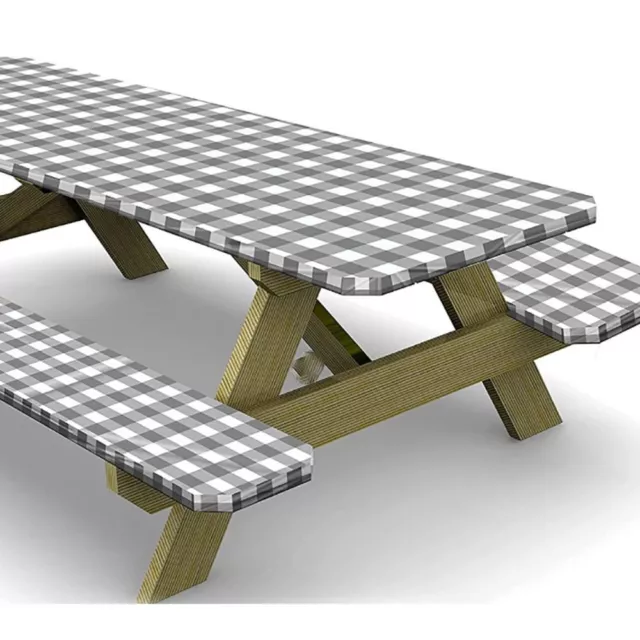 Camping Picnic Table Cover Flannel Backing Bench Cover  Outdoor