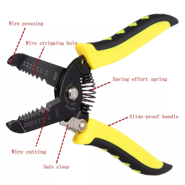 Automatic Cable Wire Stripper Crimper Crimping Tool Plier Cutter New Adjustable 3