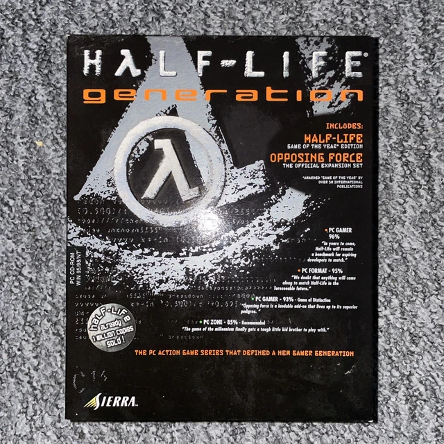 Half-Life Generation + Opposing Force - Édition Big Box PC, Sans Notice, Bon état