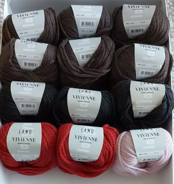 Lang Yarns - Vivienne - Wollpaket 600 g - Stricken und Häkeln