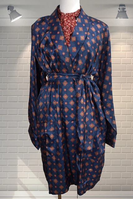 Abito da uomo vintage con stampa sciarpa rayon abito giacca da fumo - grande
