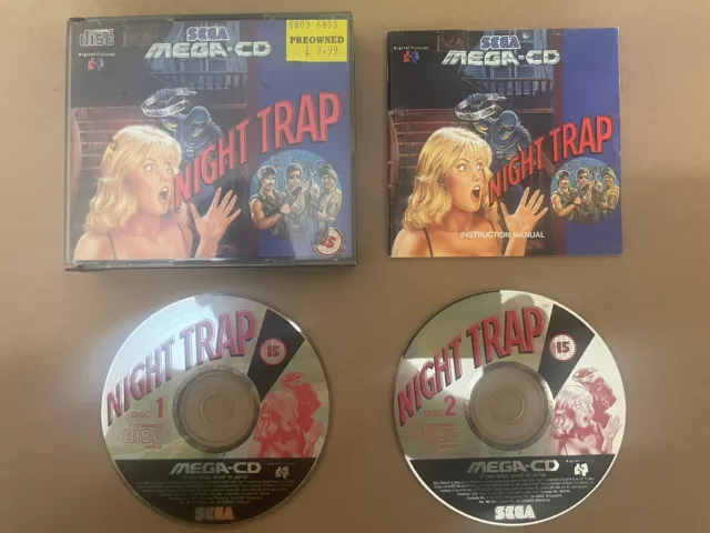 Sega Mega CD Nachtfalle verpackt komplett im Karton sowohl Discs als auch manuelle Pal Version