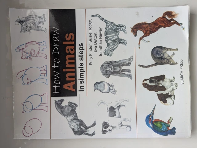 HOW TO DRAW animals in simple steps - art drawing book £6.96 - PicClick UK