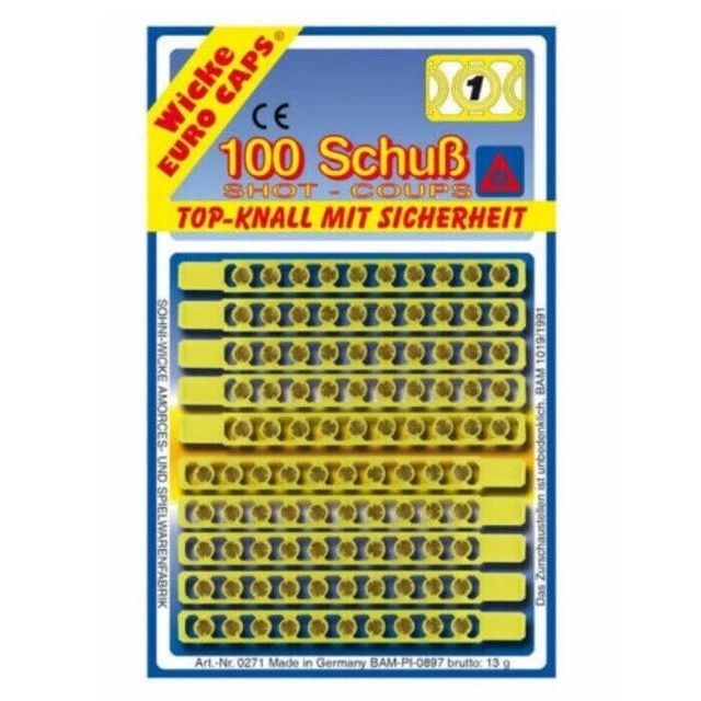 200 Schuss Quick Fire Amorces – 5 Blister Mit Schnellfeuerstreifen Für Spielzeugwaffen