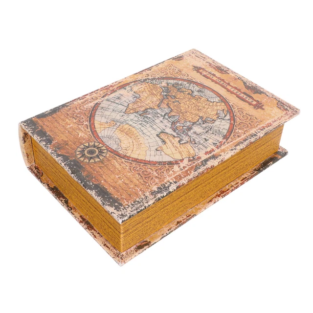 Scatola per libri falsi decorativi in ​​stile europeo, scatola per libri falsi vintage dall'aspetto squisito, decorazione per scaffali vintage per oggetti di scena per(B trumpet