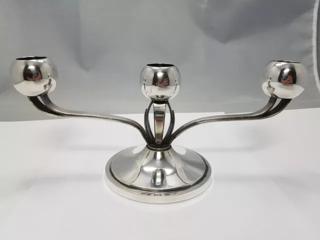 wunderschöner 3fl.  Art Deco Leuchter BWKS Silber 835 punziert Handarbeit