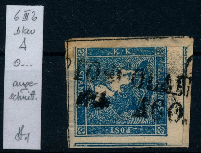 LOMBARDEI-VENETIEN 1851 Zeitungsmarke, Adresszettel-Ausschnitt! TOSCOLANO. Sig.