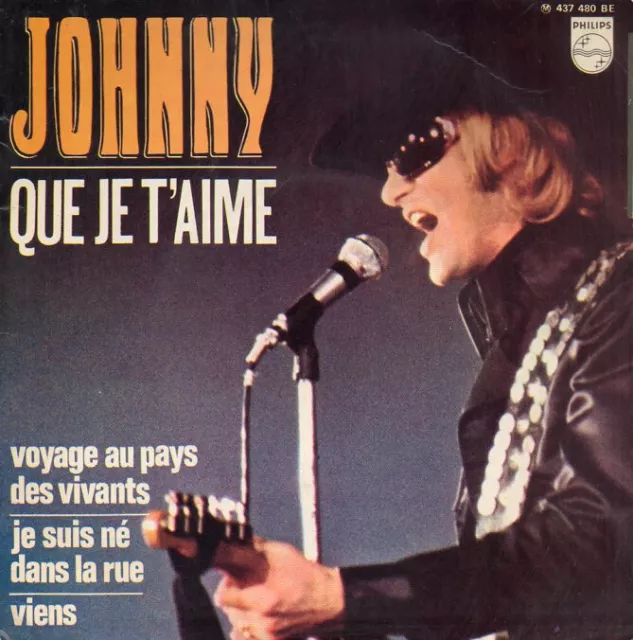 45 tours vinyle EP original Johnny hallyday Que je t'aime