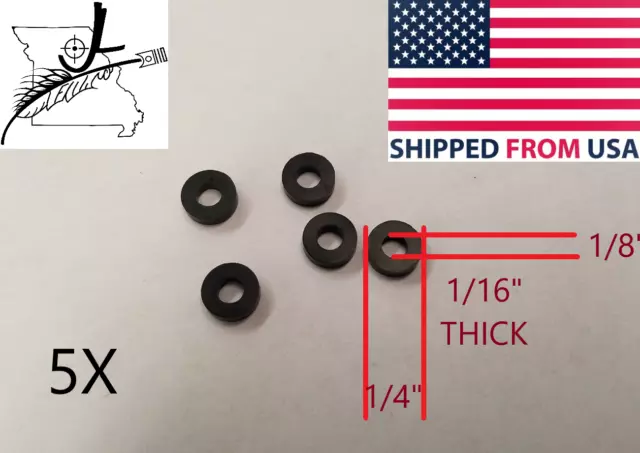 5x #006 Square O-Rings 1/8" ID X 1/4" OD X 1/16" Thick CS Buna-N Oring Nitrile